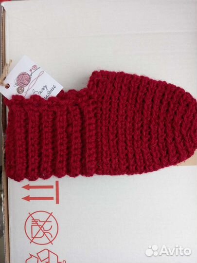 Тапки следки вязаные ручной работы