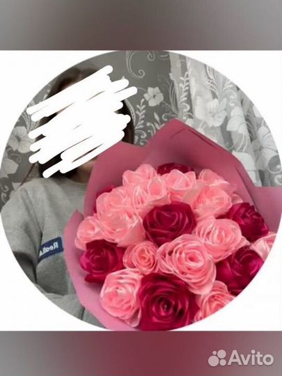 Цветы из атласных лент по индивидуальному заказу