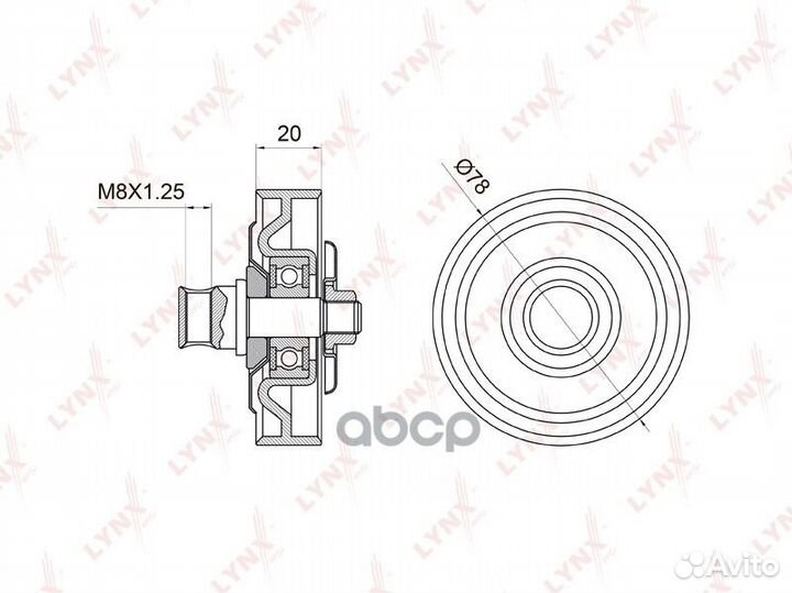 Ролик натяжной навесного оборудования PB5006 LY