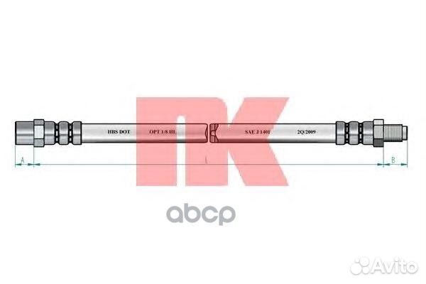 Шланг тормозной mercedes W123/124/201 передний