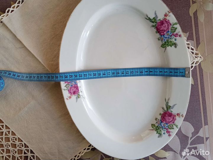 Блюдо овальное большое и селедница из СССР