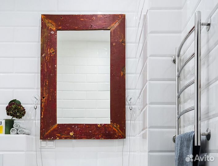 Зеркало прямоугольное массив тик 90х60 Бали Индоне