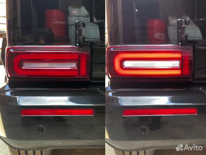 Стопы фонари LED темные стиль 2022 гелик W463