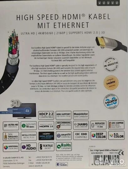 Inakustik Exzellenz hdmi кабель 1.5 м