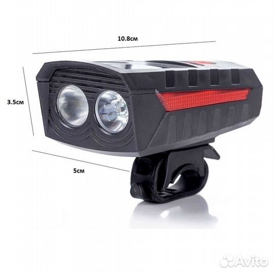 Фонарь велосипедный BZ-935 солнечная батарея сигна