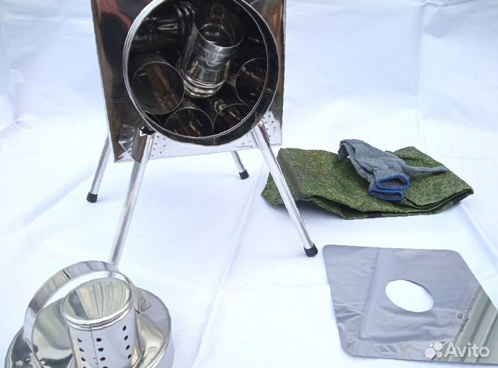 Печь туристическая Малая на 15 литров без экранов