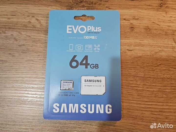 Карта памяти micro sd samsung evo plus 64GB