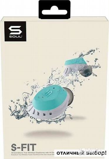 Беспроводные наушники soul S-FIT Teal