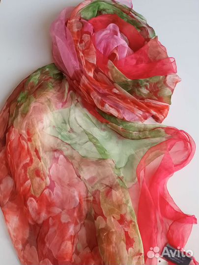 Шарфы Палантины Шелк Шифон Вискоза Новые Rossini