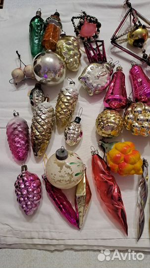 Елочные игрушки СССР советские редкие из стекла