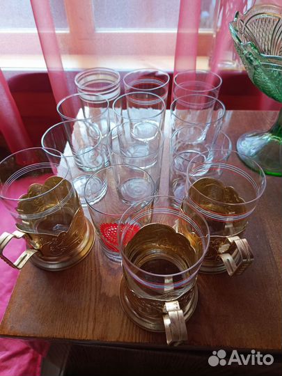Стаканы старинные тонкостенные