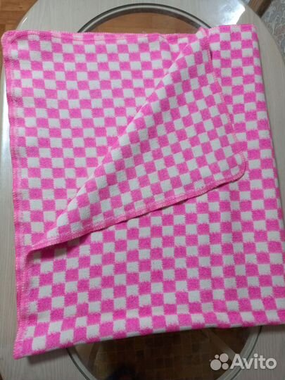 Одъяло байковое детское розовое и синее