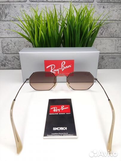 Ray Ban Octagonal 3556 Зеркальный Коричневый