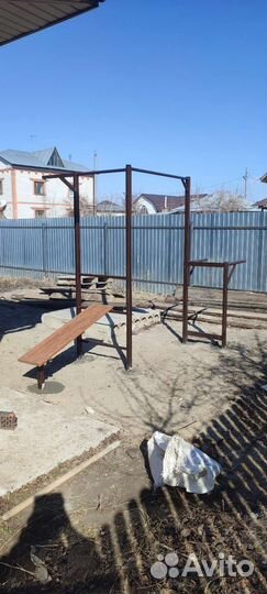 Турник, уличный спортивный комплекс, стойка качели