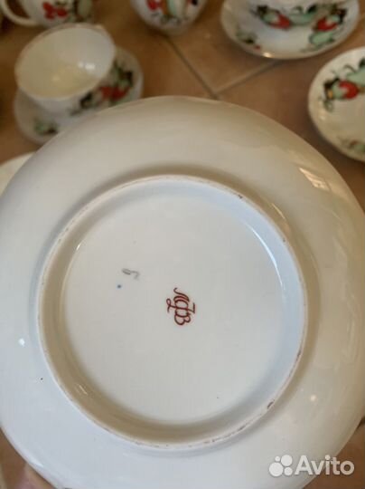 Чайный сервиз фрукты лфз СССР