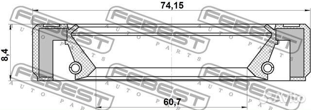 Сальник привода 60.7x74.15x8.4x8.4