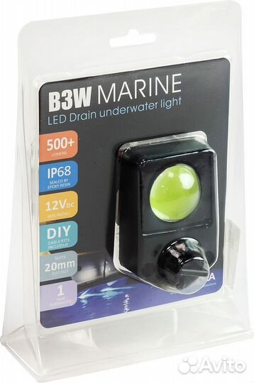 Подводный огонь со сливной пробкой, Green, aquaidea B3WG