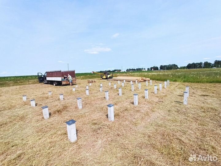 Фундамент на жб сваях под ключ / Жб сваи