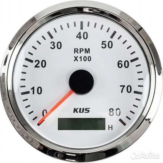 Тахометр 0-8000 об/мин со счетчиком моточасов