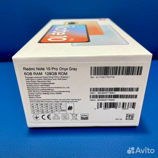 Xiaomi Redmi Note 10 Pro, 6/128 ГБ
