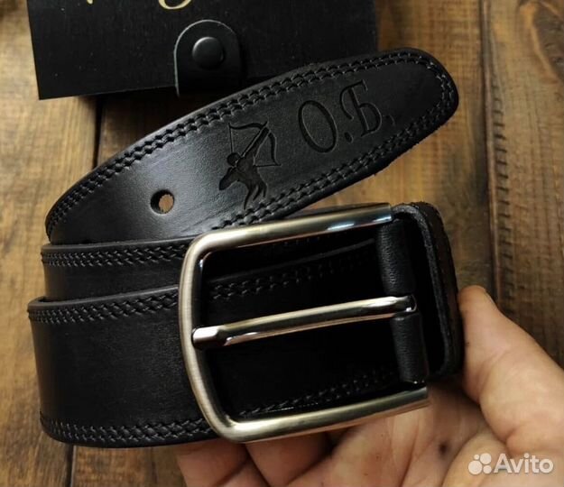 Мужской кожаный ремень