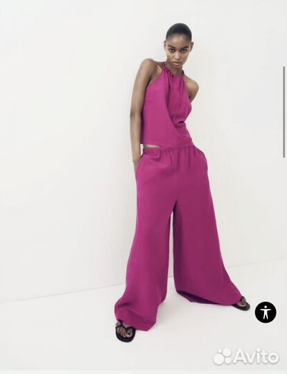 Zara льняной костюм