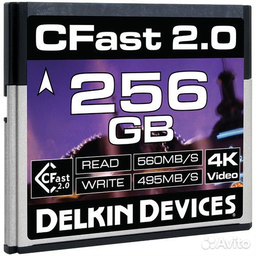 Карта памяти 256Gb CFast 2.0 Delkin