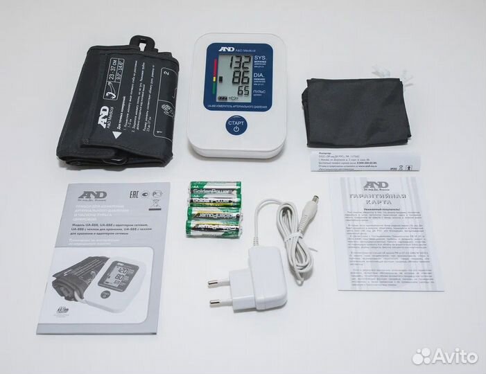 Тонометр AND UA-888AC, манжета 23-37 см, адаптер