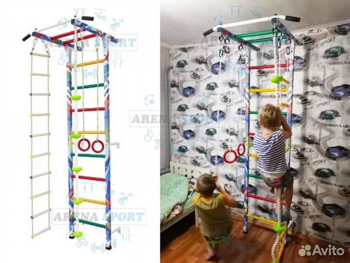 Детская шведская стенка с принт рисунком