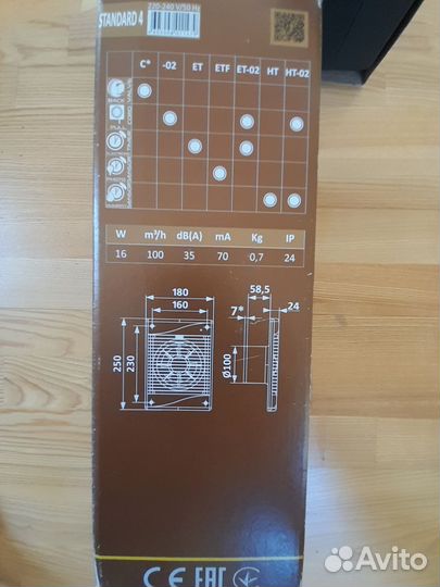Вентилятор накладной ERA DiCiTi standard 4 d100