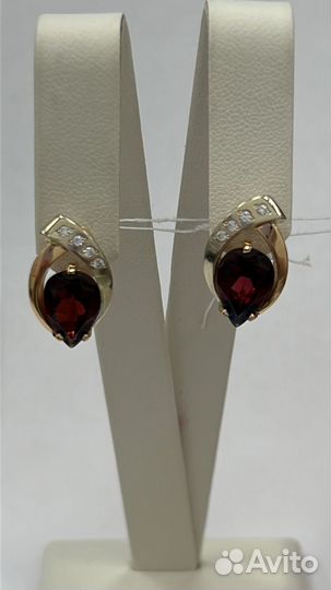 Серьги,Золото,585,Фианит