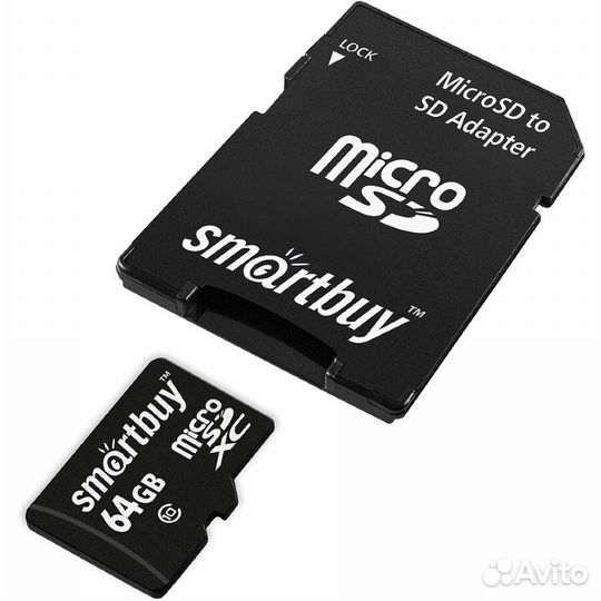 Micro sdxc карта памяти smartbuy 64GB class 10