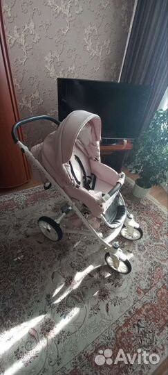 Коляска 2 в 1 эко кожа indigo porte