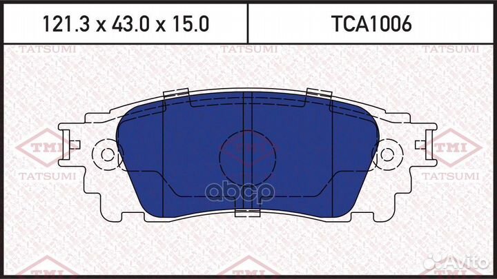 Колодки тормозные дисковые lexus RX 15- TCA100