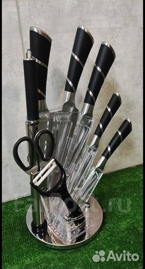 Набор кухонных ножей на крутящийся подставке M389