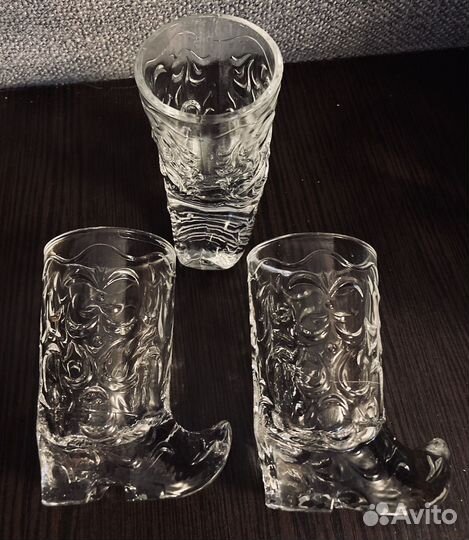Стопка сапожок хрусталь СССР