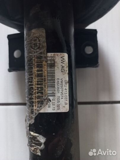 Передние амортизаторы volkswagen polo седан