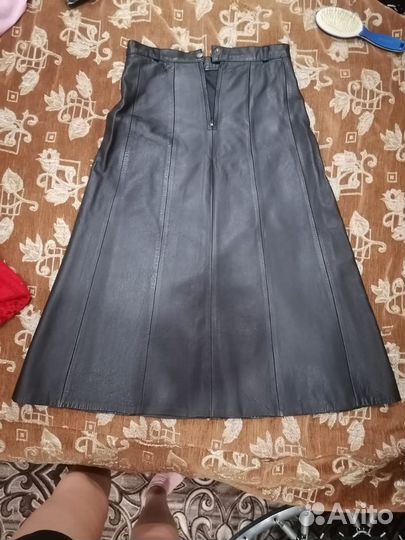 Кожаная юбка натуральная 46 48