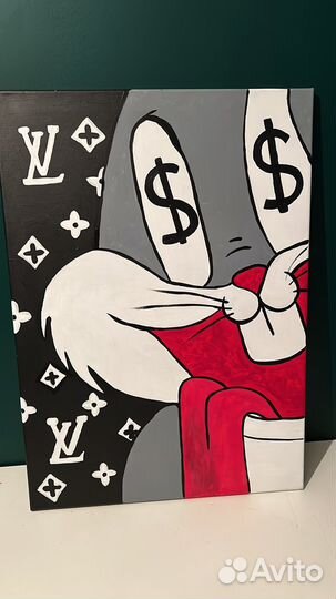 Картины на холсте Рик и Морти, Микки, Багз Банни