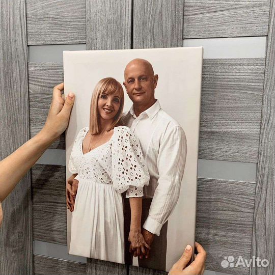 Портрет по фото на холсте