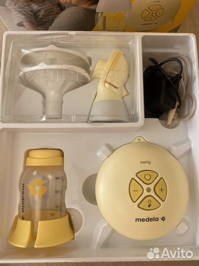 Молокоотсос medela swing flex электрический +подар
