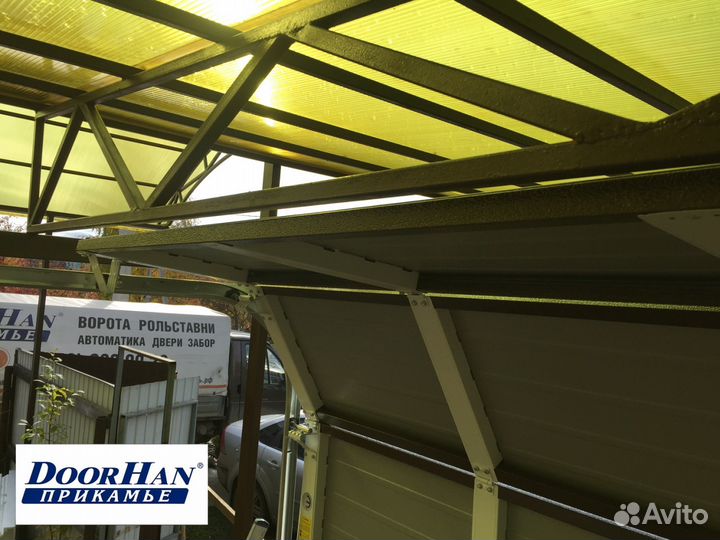 Металлические ворота в гараж