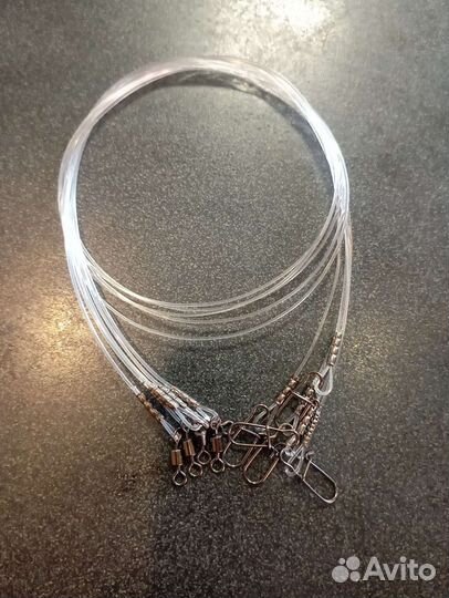 Поводок троллинговый флюр 50 см, 60 lb