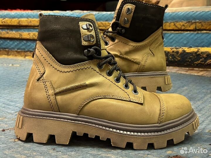 Ботинки зимние кожаные стиль Timberland мужские