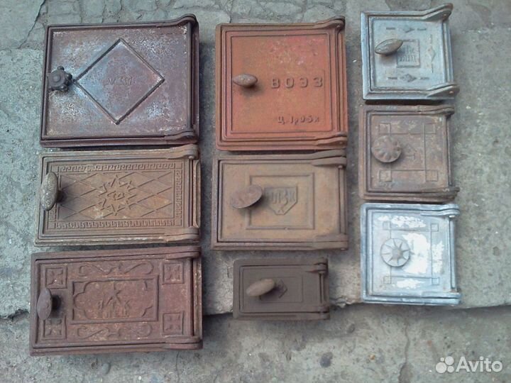 Дверцы печные, колосники. задвижка чугунные СССР