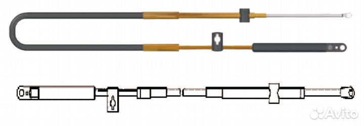 Трос газ реверс Mercury EC-005 3,9 м (622031)