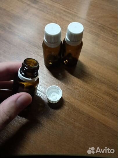 Стеклянные флаконы 5мл с пробкой / 15мл темные