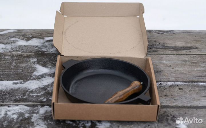 Сковорода чугунная, ручка съемная 220х40 мм