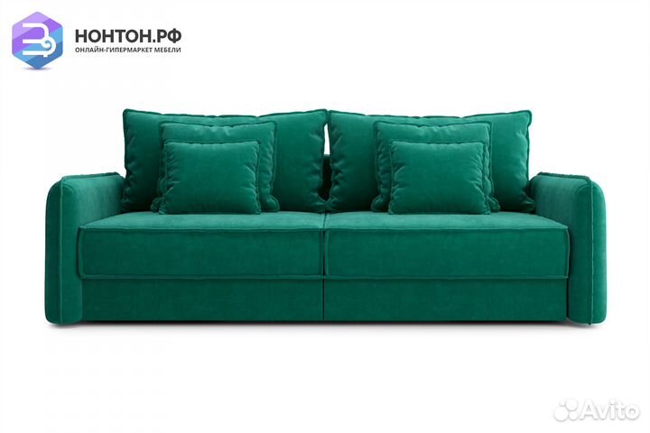 Диван тик-так Антей 3-х местный изумрудный