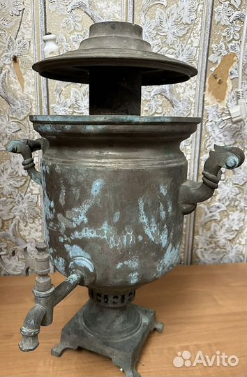 Самовар медный на дровах